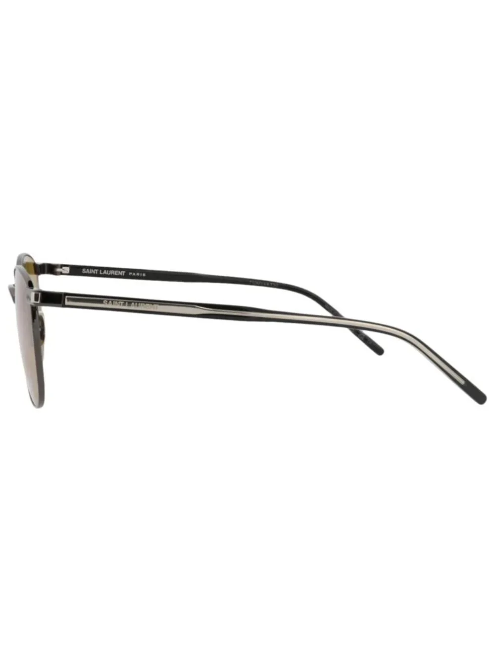 New Saint Laurent Women's Sunglasses Round Oval Metal Frame Unisex Ruthenium